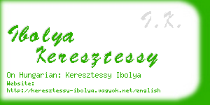 ibolya keresztessy business card